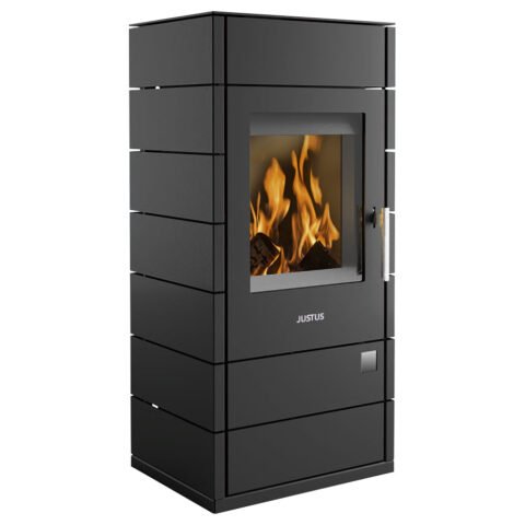 JUSTUS Tova (W+) Kaminofen 6 kW – Stahl Schwarz