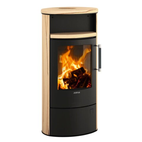 JUSTUS Island 5 2.0 Kaminofen 5 kW – Sandstein/Schwarz
