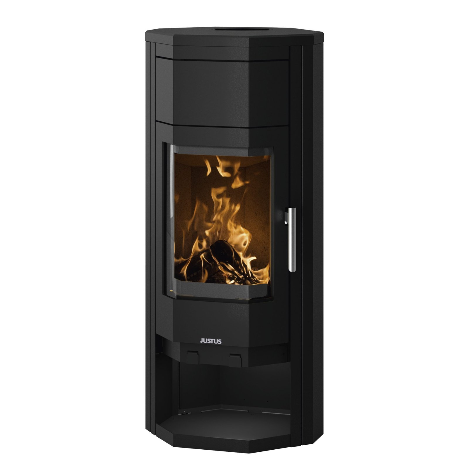 JUSTUS Usedom 5 W+ 2.0 Kaminofen 5,5 kW – Stahl Schwarz