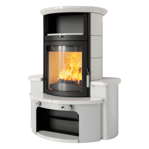 HARK 34 GT ECOplus Kaminofen 8 kW – Creme-Weiß/Graphit