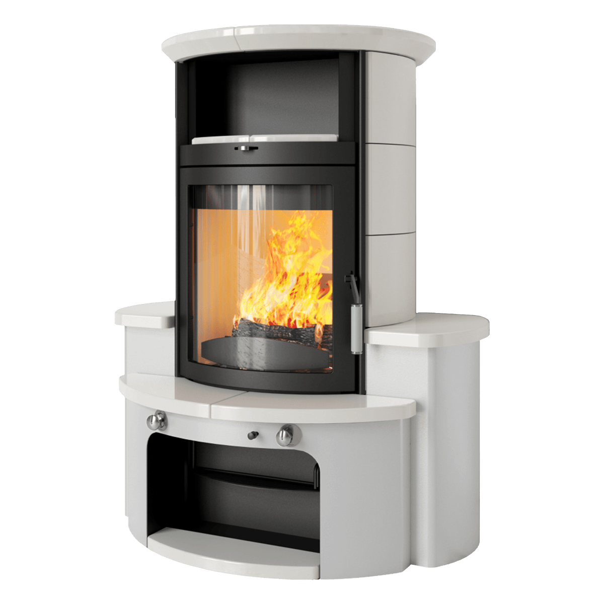 HARK 34 GT ECOplus Kaminofen 8 kW – Creme-Weiß/Graphit
